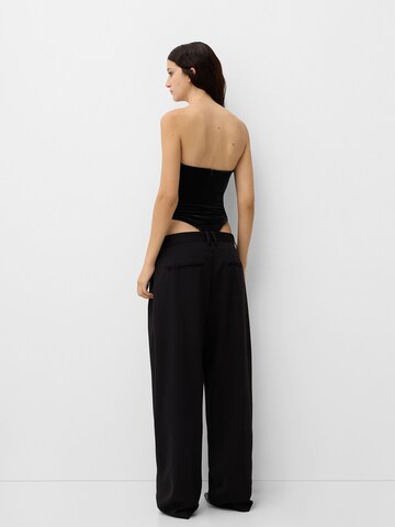 Bershka Blusenbody in Schwarz