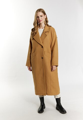 Manteau mi-saison 'Altiplano' DreiMaster Vintage en beige : devant