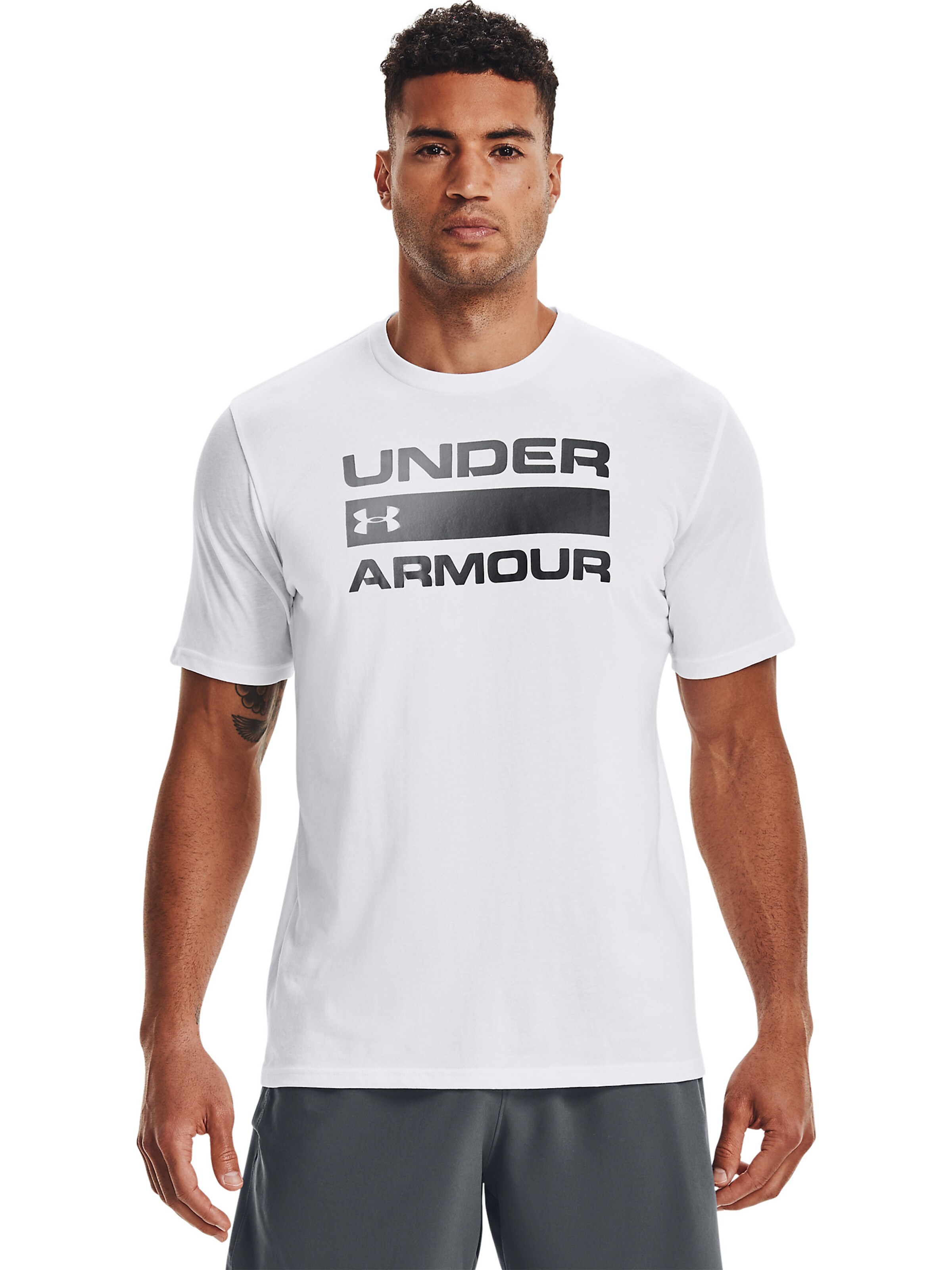 UNDER ARMOUR Shirt 'Team Issue' in Weiß: Vorderseite