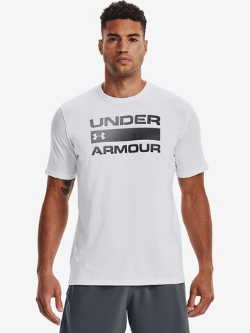 UNDER ARMOUR - Camiseta funcional 'Team Issue' en blanco: frente