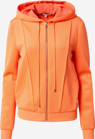 PATRIZIA PEPE Zip-Up Hoodie in Orange: front