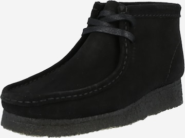 Clarks Originals Lace-Up Ankle Boots 'Wallabee' in Black: front