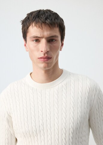 MANGO MAN Sweater 'Muguet' in White