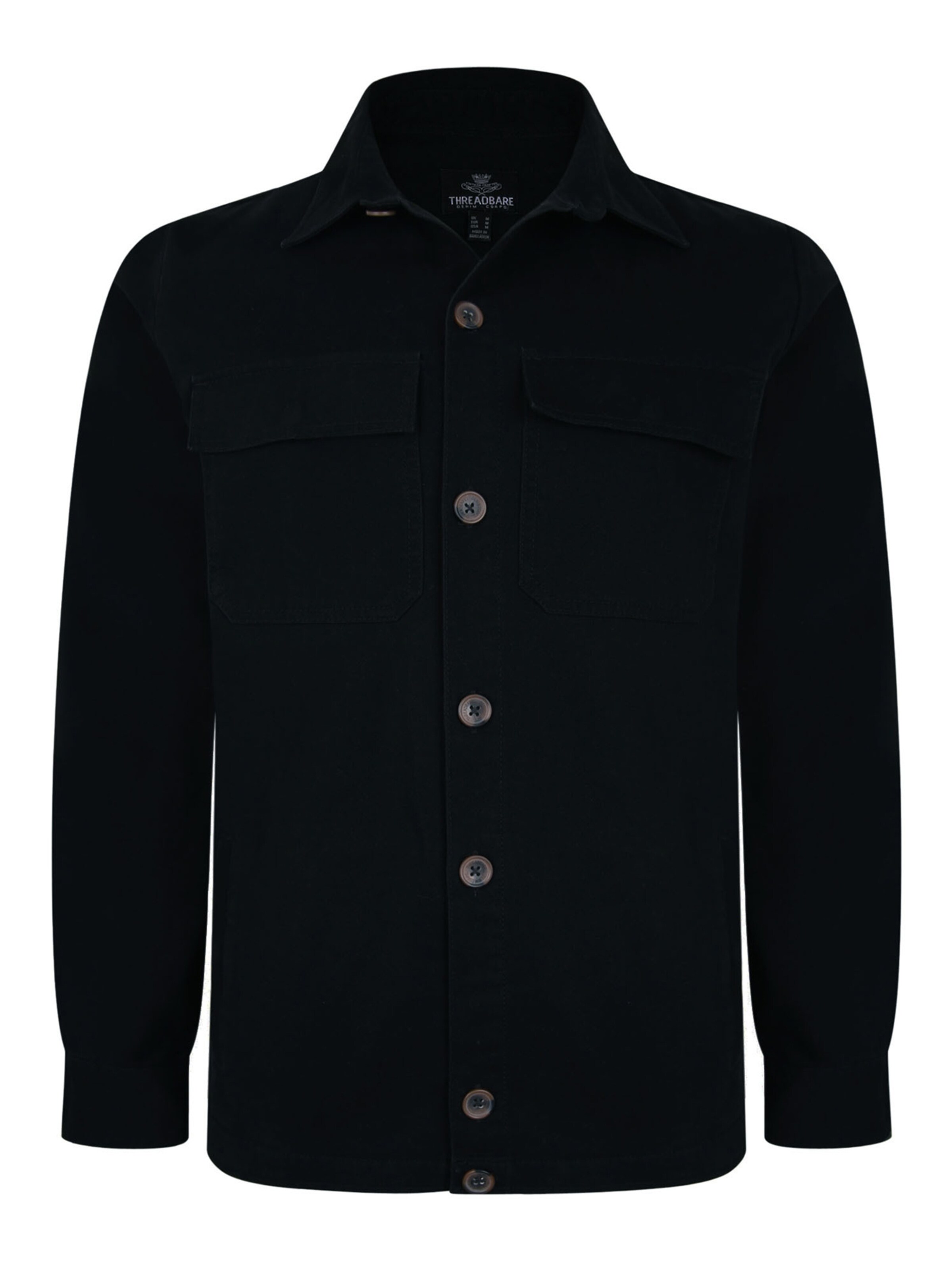 Threadbare Jacke 'Ozone' in Schwarz: Vorderseite