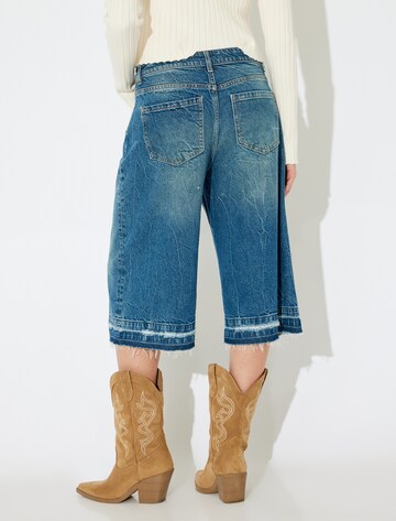 Koton Wide Leg Shorts in Blau