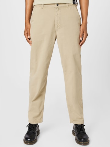 Effilé Pantalon chino 'X-TRA SWARM CHINO' HOMEBOY en beige : devant