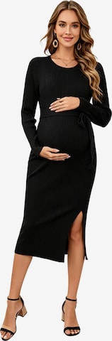 KoJooin Strickkleid in Schwarz: Vorderseite