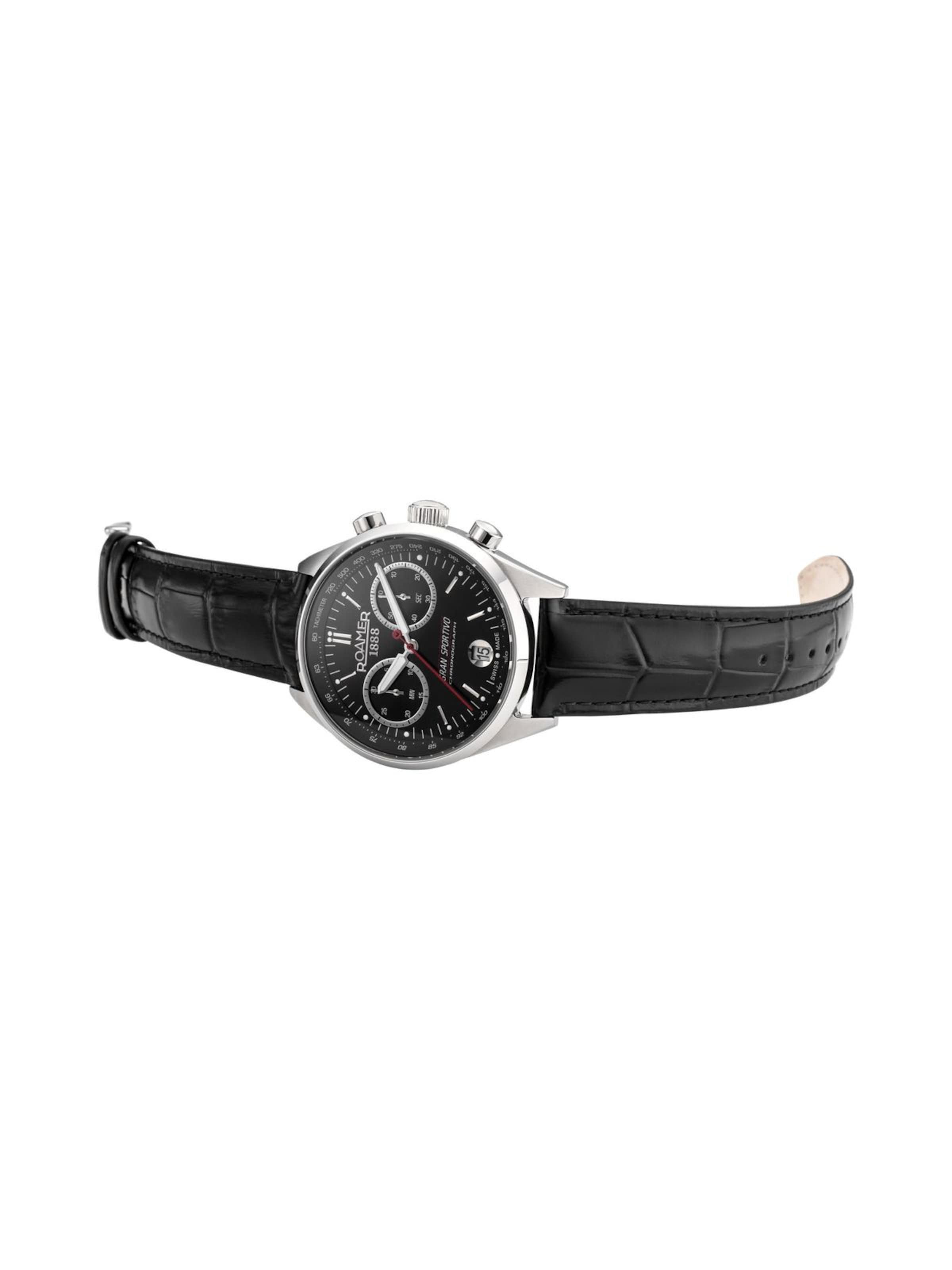 Montre à affichage analogique Roamer en noir