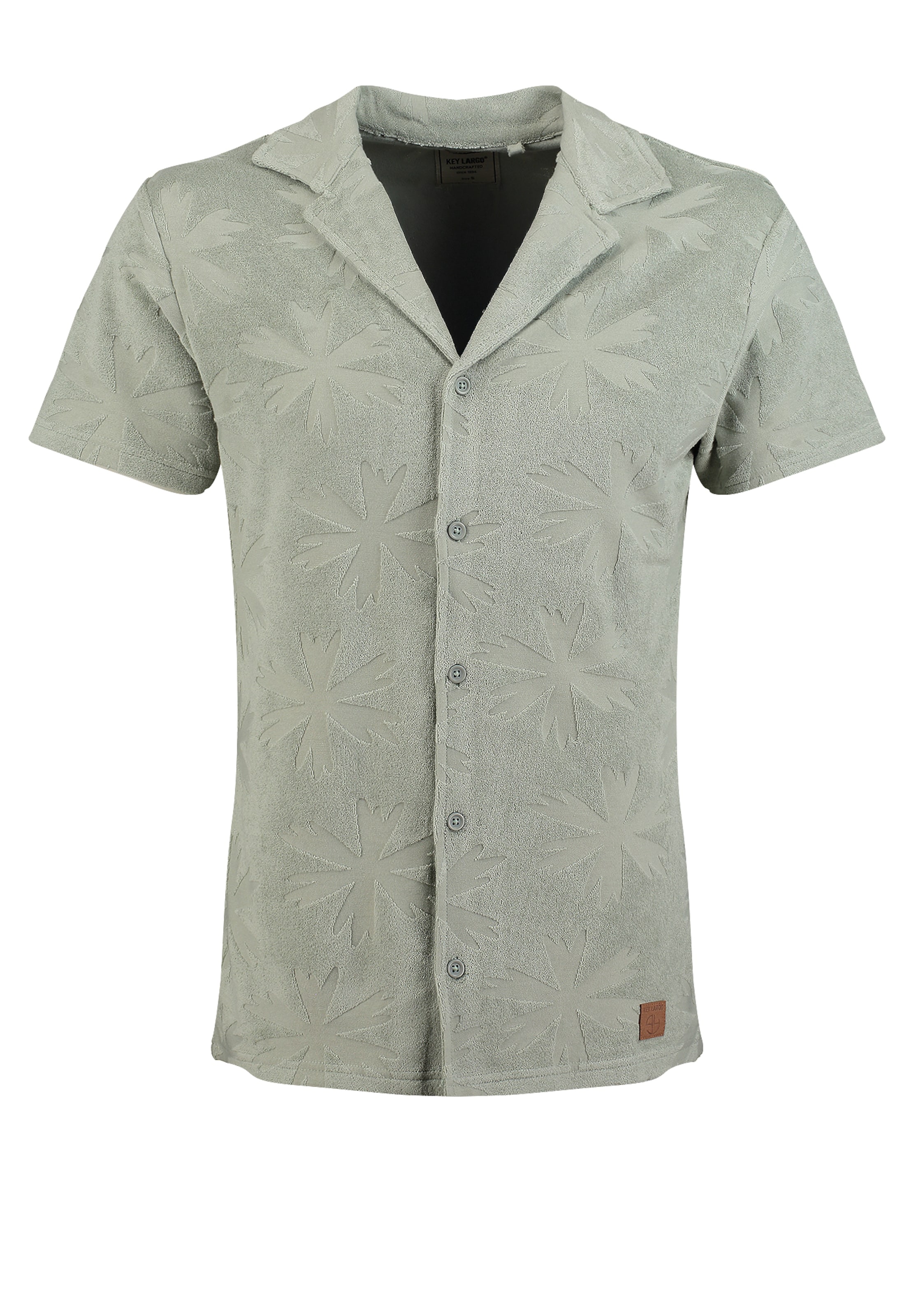 Coupe slim Chemise 'Madrid' Key Largo en vert : devant
