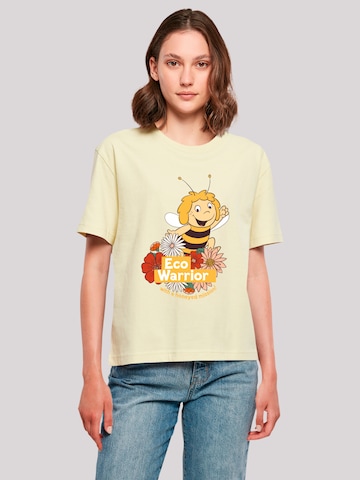 F4NT4STIC Shirt 'Eco Warrior' in Gelb: Vorderseite