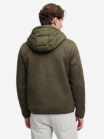 Superdry Winterjas 'Hooded Storm Knit Hybrid Jkt SDM5012530A' in Groen