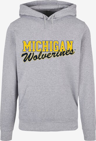 Merchcode Sweatshirt 'Michigan Wolverines' in Grijs: voorkant