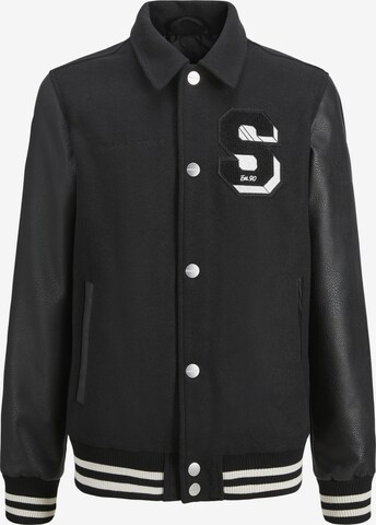 Jack & Jones Junior Sweatvest in Zwart: voorkant