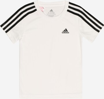 ADIDAS SPORTSWEAR Funkční tričko 'Designed 2 Move 3-Stripes' – bílá: přední strana