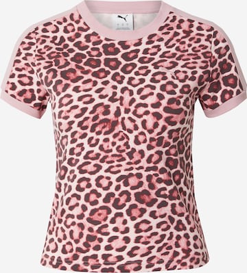 PUMA Shirt 'T7 Leo Luxe' in Roze: voorkant