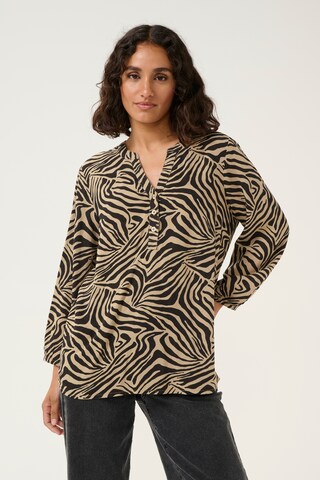 Kaffe Blus 'Kamilia' i beige: framsida