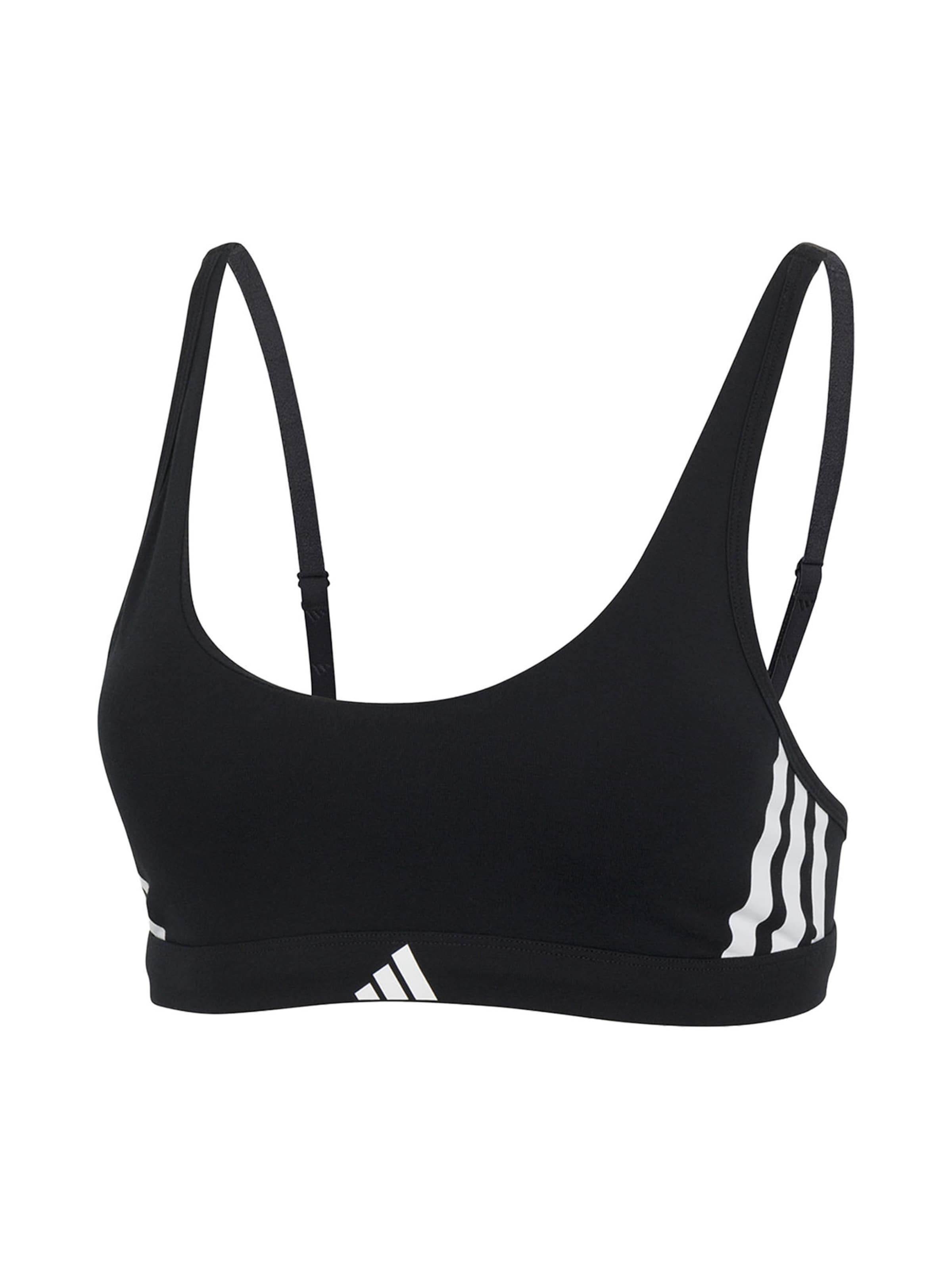 ADIDAS SPORTSWEAR Bustier BH 'Essentials' in Zwart: voorkant