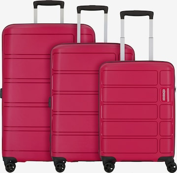 American Tourister Suitcase set 'Summer Splash' in Pink: front