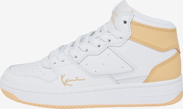 Karl Kani High-Top Sneakers in White: front