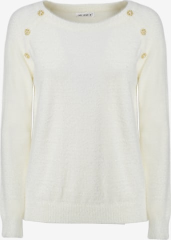 Pull-over Influencer en blanc : devant