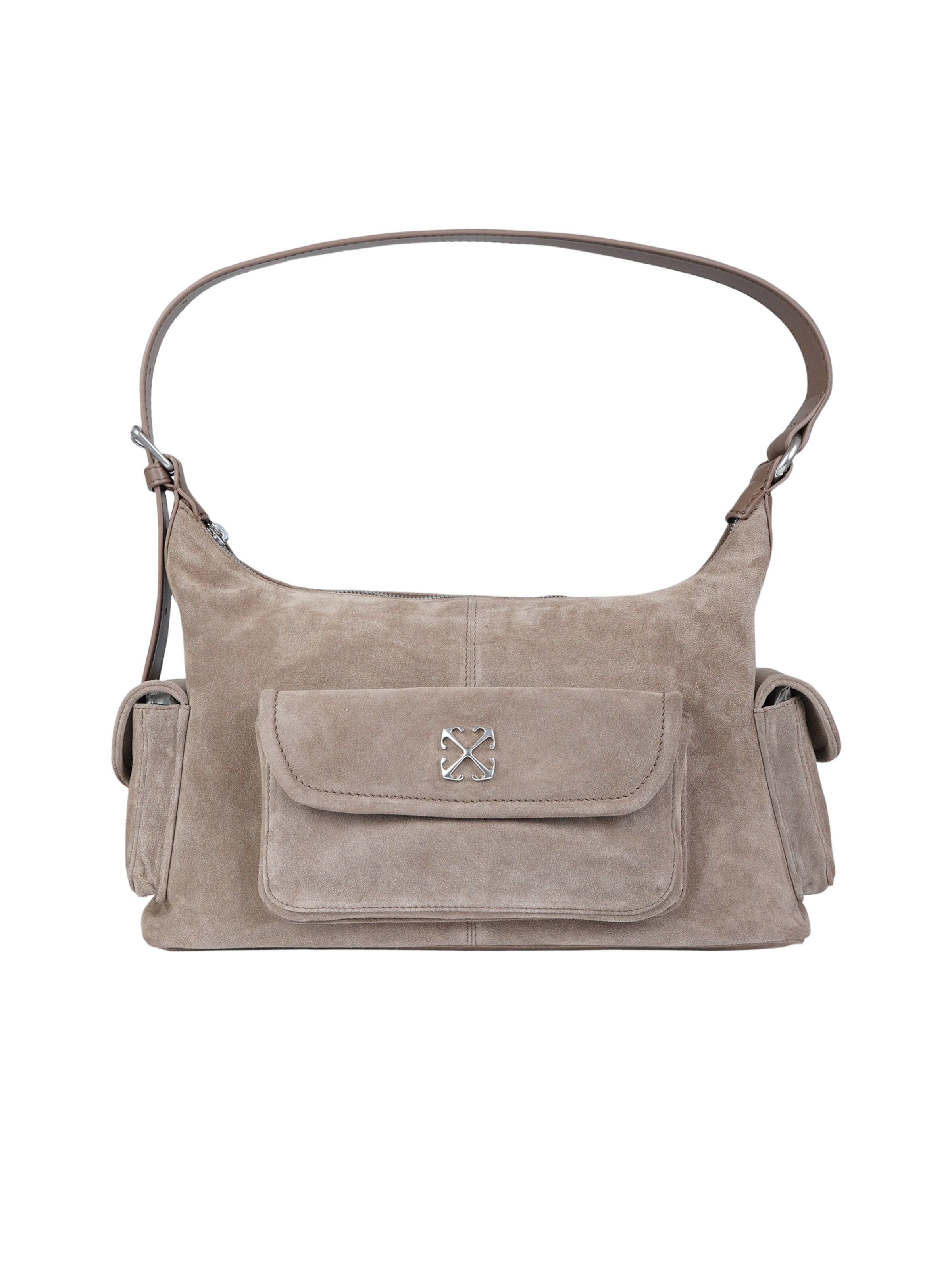 Borsa a tracolla di Off-White in marrone: frontale