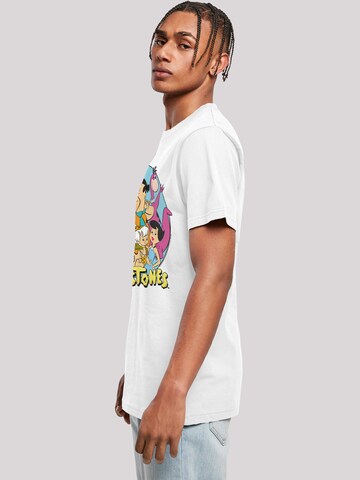F4NT4STIC Shirt 'The Flintstones Group Circle' in White