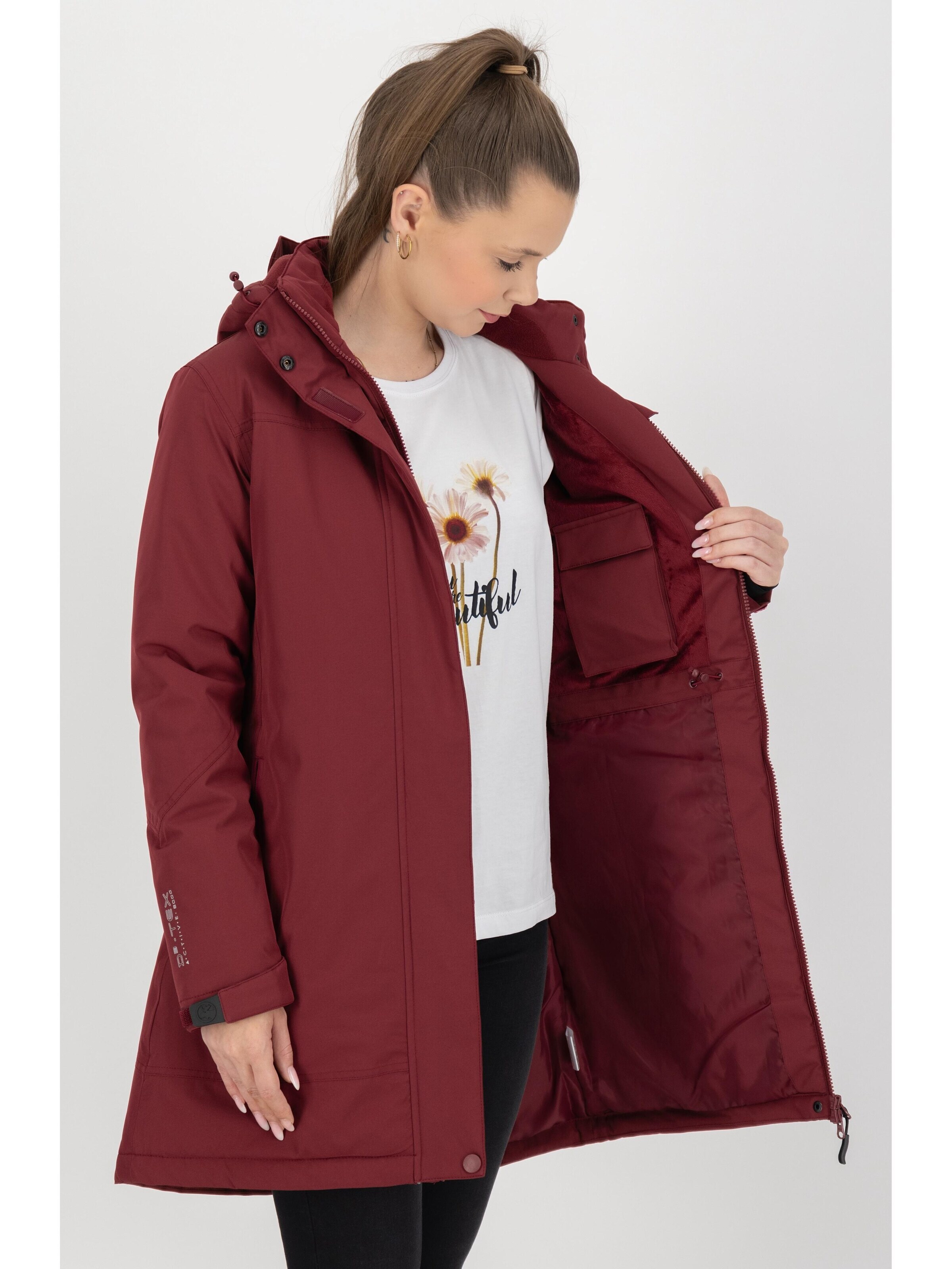 deproc Winter Jacket 'MONTREAL WMN' in Red