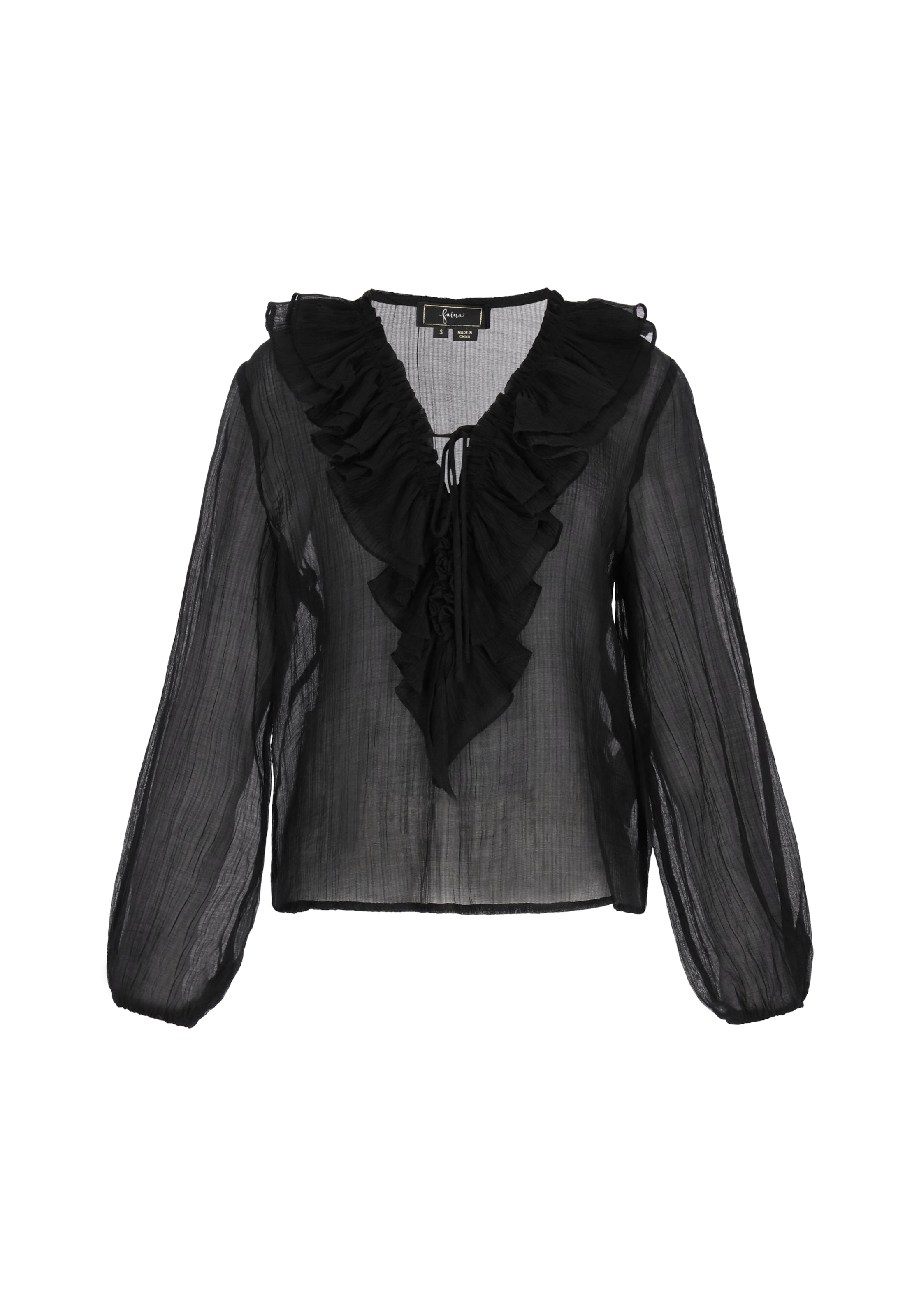 Chemisier faina en noir : devant