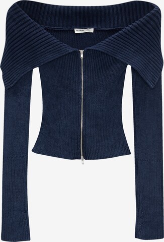 Pull&Bear Knit cardigan in Blue: front