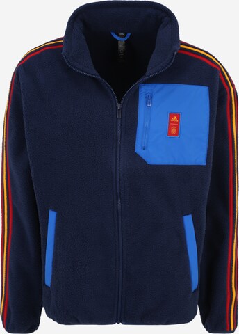 ADIDAS SPORTSWEARTehnička flis jakna 'Spain Lifestyler Fleece' - plava boja: prednji dio