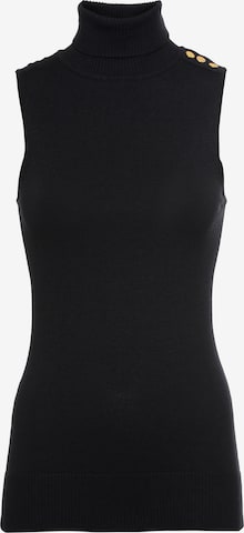 MELROSE Knitted Top in Black: front