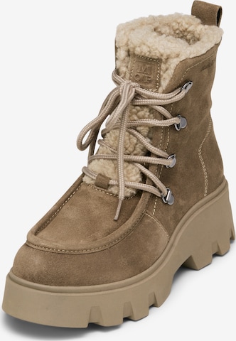 Bottes à lacets Marc O'Polo en marron : devant