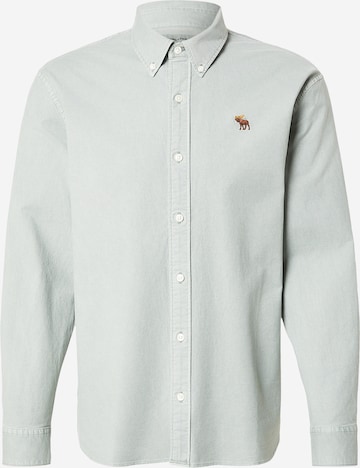 Abercrombie & Fitch Comfort Fit Košeľa - Zelená: predná strana