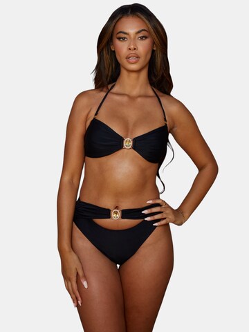 Moda Minx Bikinibroek 'Amour Hoher Bund' in Zwart: voorkant