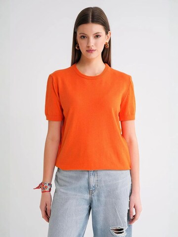 Pullover di MixRay in arancione: frontale