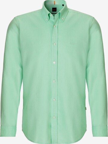 BOSS Orange Regular fit Button Up Shirt 'Rickert' in Green: front