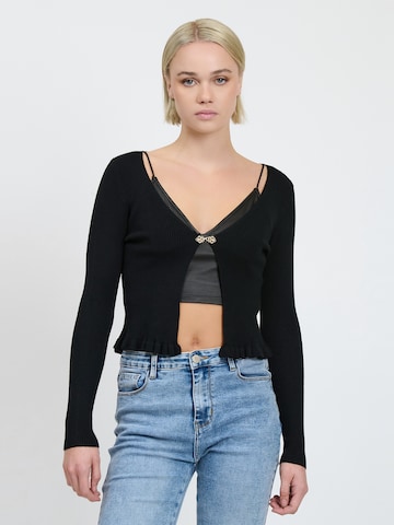 Influencer Knit cardigan in Black: front