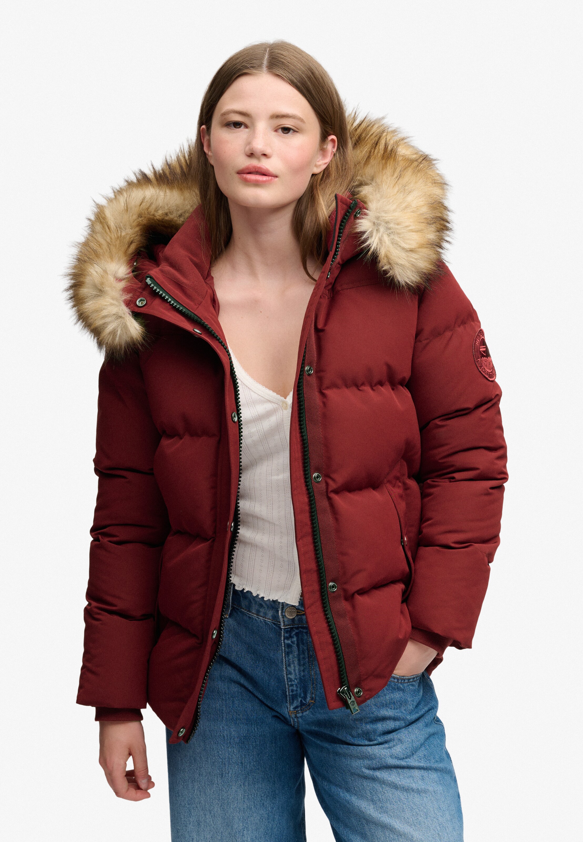 Superdry & Co Vinterjakke 'Everest' i rød: forside