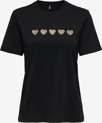 ONLY T-Shirt 'ONLMIA' in Schwarz: Vorderseite