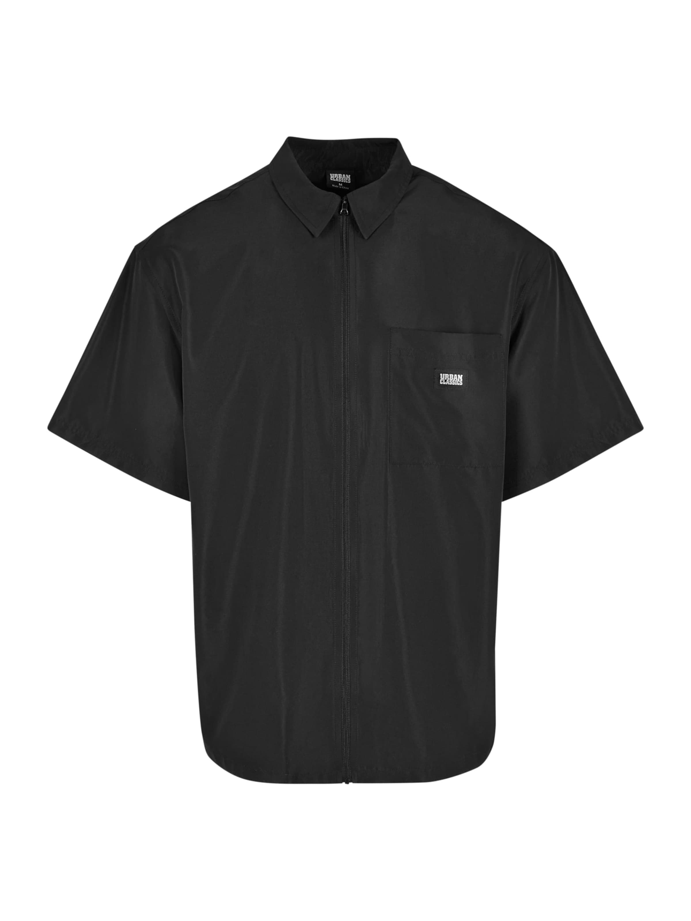 Urban Classics Comfort Fit Košeľa - Čierna: predná strana