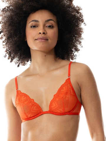 Mey Triangle Bra in Orange: front