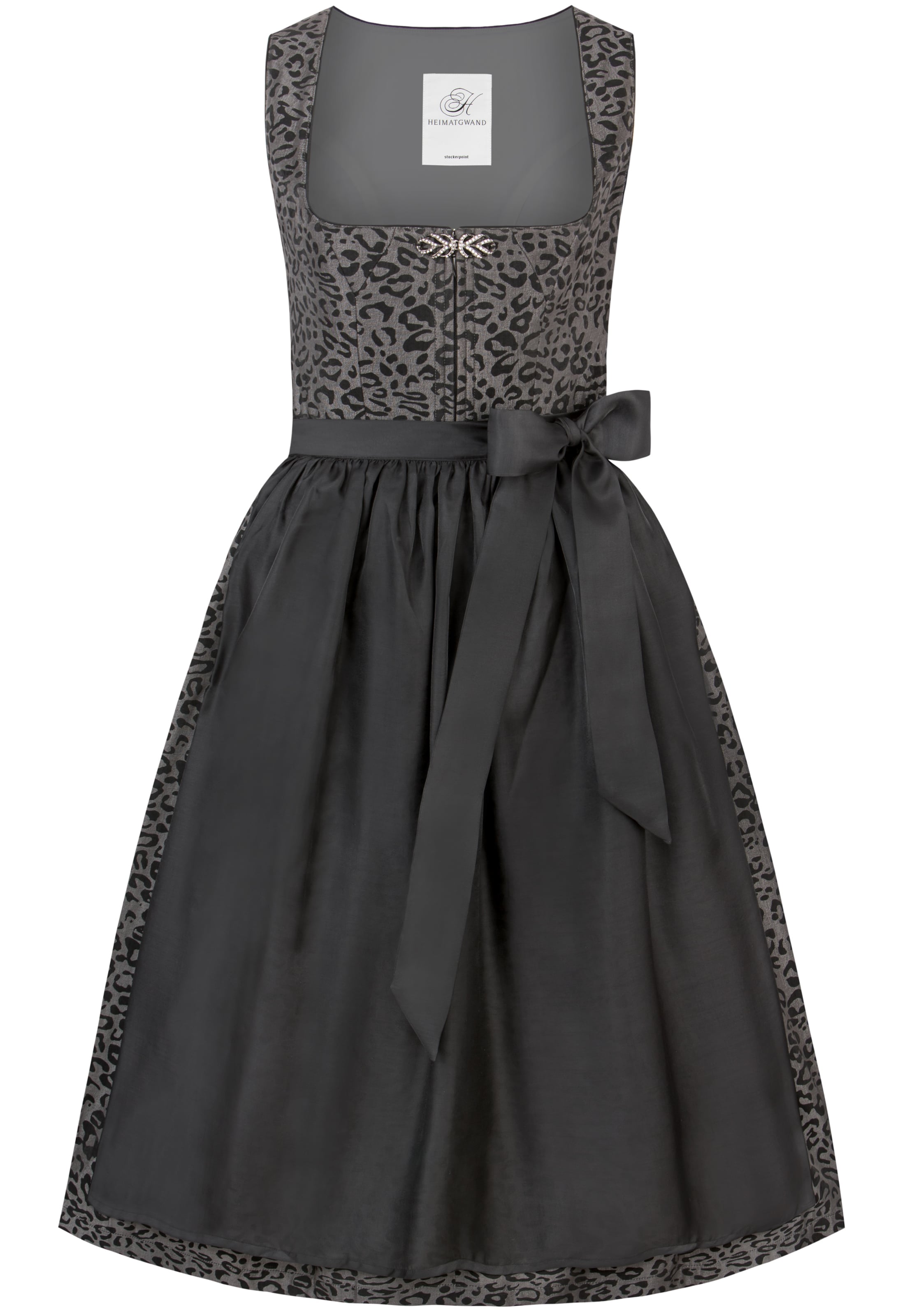 STOCKERPOINT Dirndl in Grau: Vorderseite