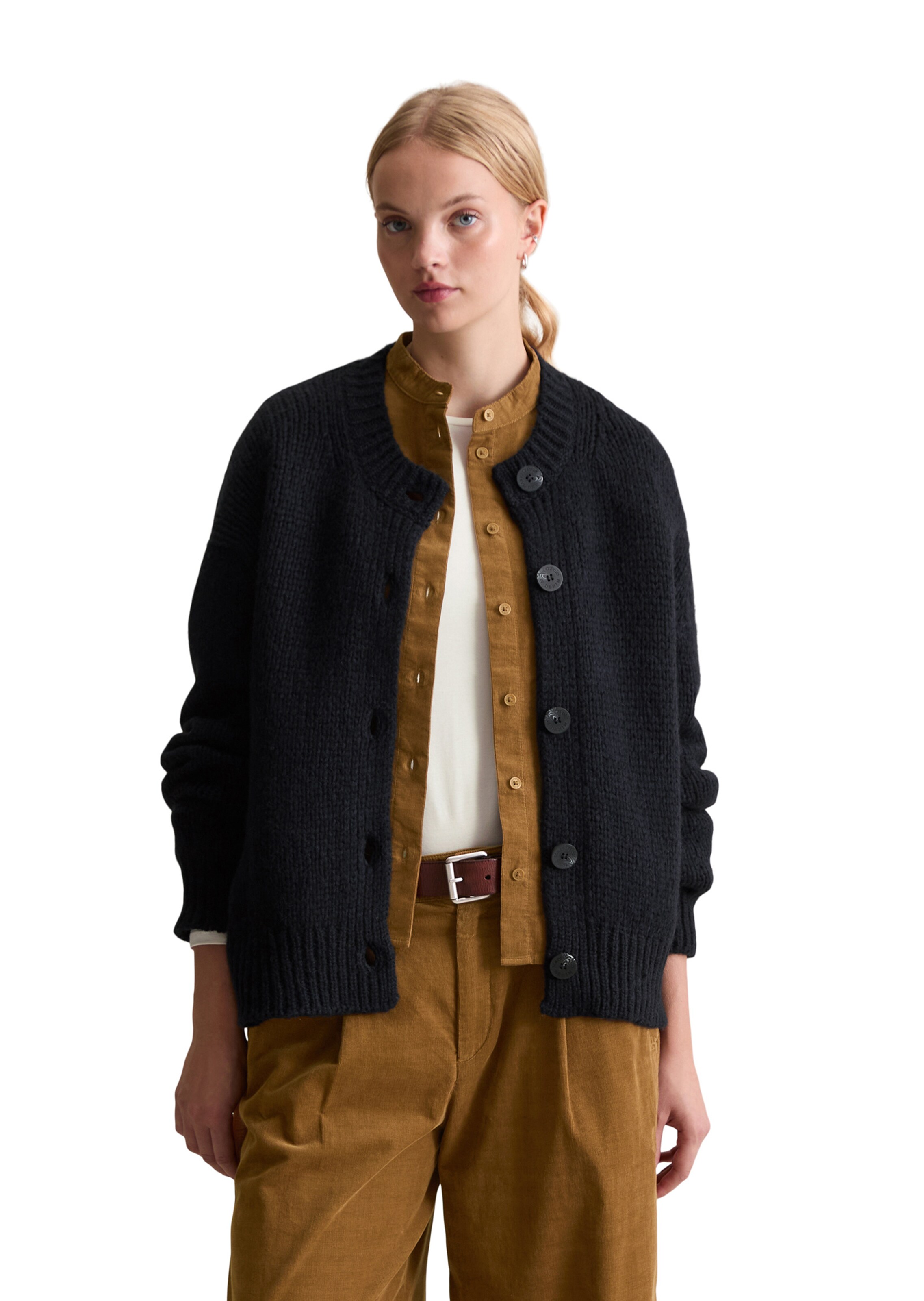 Marc O'Polo DENIM Вязаная кофта в Синий: спереди