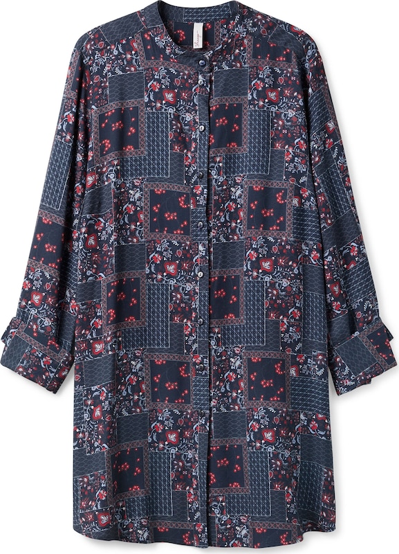 SHEEGO Bluse in Nachtblau Hellblau PN6728 SHEEGO Bluse in Nachtblau Hellblau PN6728
