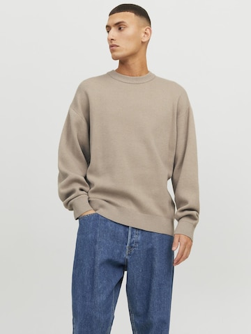 JACK & JONES Sweater 'RAY' in Grey: front