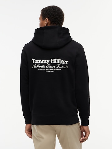 TOMMY HILFIGER Majica 'Nautical' | črna barva: sprednja stran
