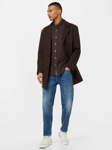 Club Monaco Regular fit Button Up Shirt in Brown