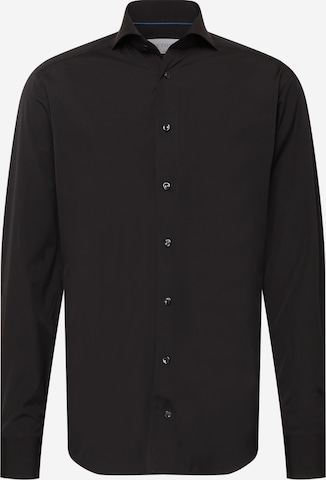 ETON Slim fit Koszula biznesowa w kolorze czarny: przód