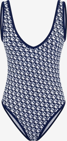 GUESS Bralette Swimsuit in Blue: front
