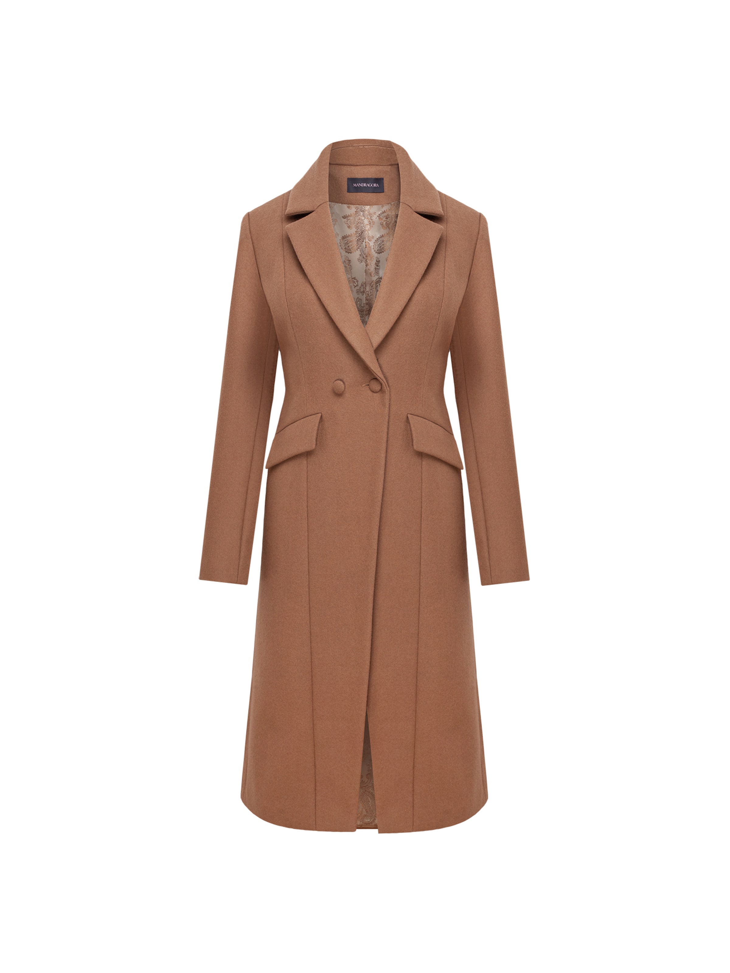 Manteau d’hiver 'Blyskotliwy' mandragora en marron : devant